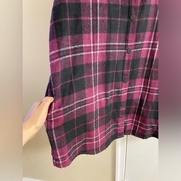 Eddie Bauer Plaid Boyfriend Shirt Jacket in brandy wine XL NWT - Picture 6 of 12